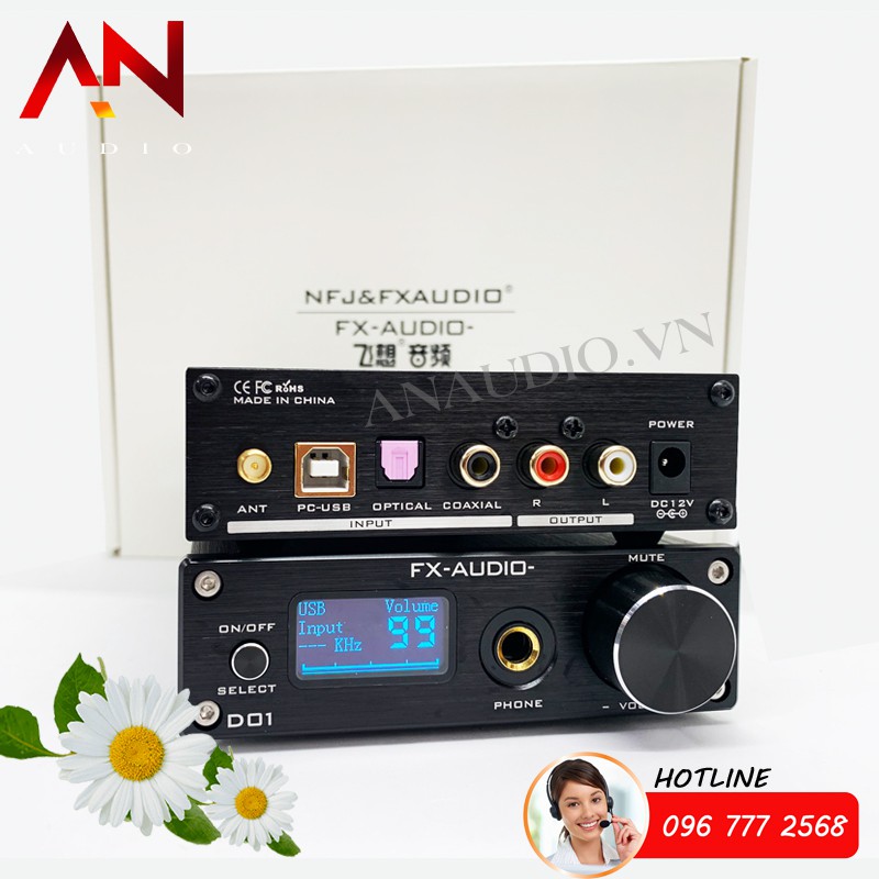 Giải Mã FX-Audio DAC D01 - Bản Nâng Cấp DAC X7- Giải Mã 32 Bit/768Khz/ DSD512