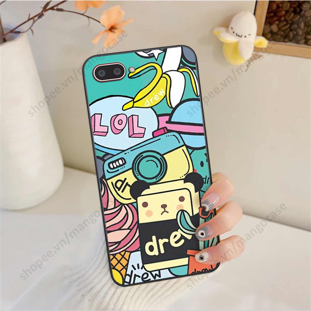 Ốp lưng điện thoại Oppo A3s / A1k drew, kaws, bape cao cấp, vỏ ốp rẻ đẹp
