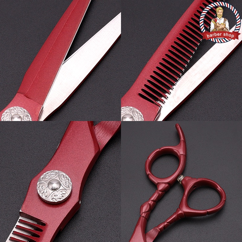 Kéo Cắt Tóc 4CR Kích Thước 6 Inch Kiểu Nhật Bản Chuyên Dụng Cho Salon