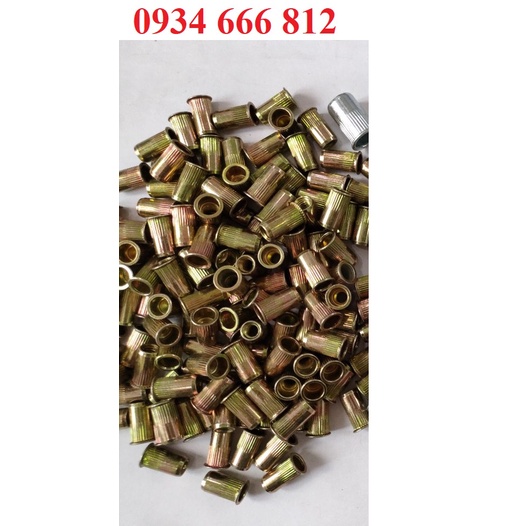 Combo 50c Ốc tán rút chân nhỏ M8 thép mạ