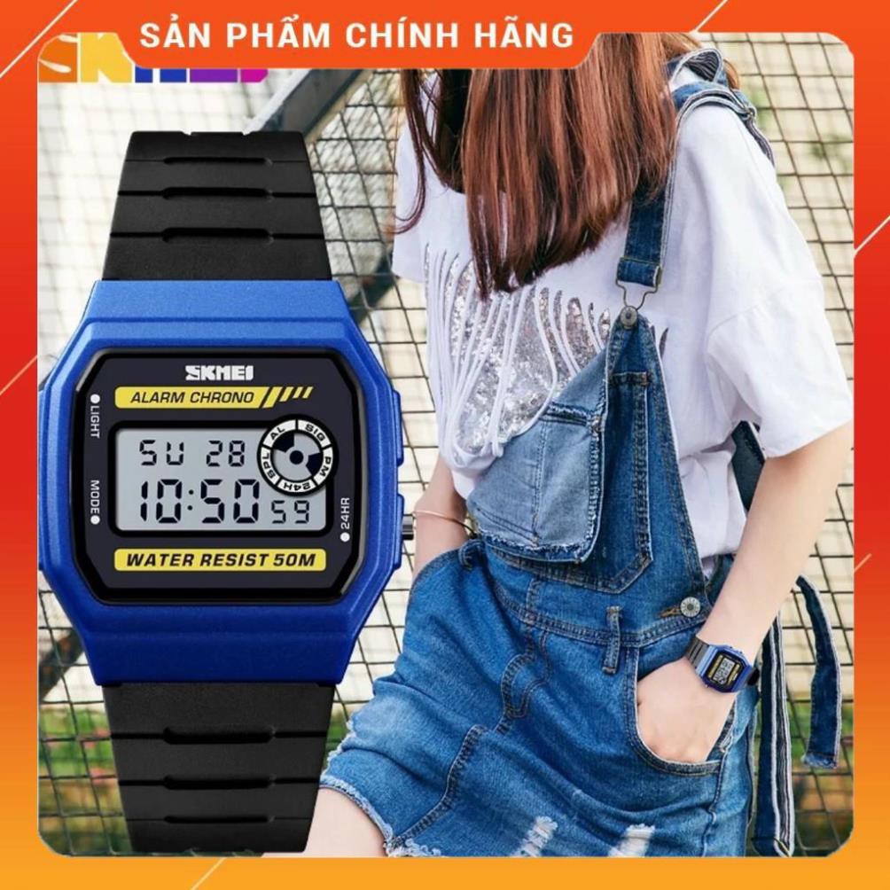 Hàng Cao Cấp -  Đồng Hồ Kỹ Thuật Số SKMEI 1413 Màn Hình LED Chống Nước Cho Nam/Nữ - lỗi 1 đổi 1