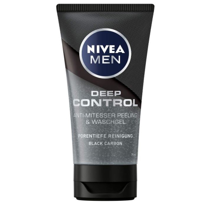 GEL RỬA MẶT NIVEA MEN Deep Control Anti-Blackhead Peeling 75 ml (Hàng nội địa đức)