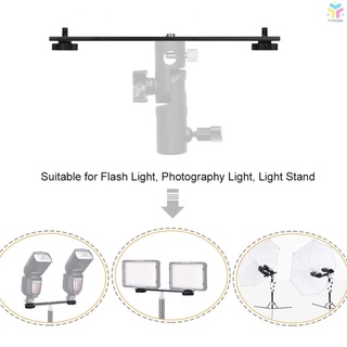 [Stock]Dual Camera Mount Tripod Bracket Camera Flash Brackets Extension Bar with 1/4 Inch Screw for Camera DSLR LED Light Stand Microphone