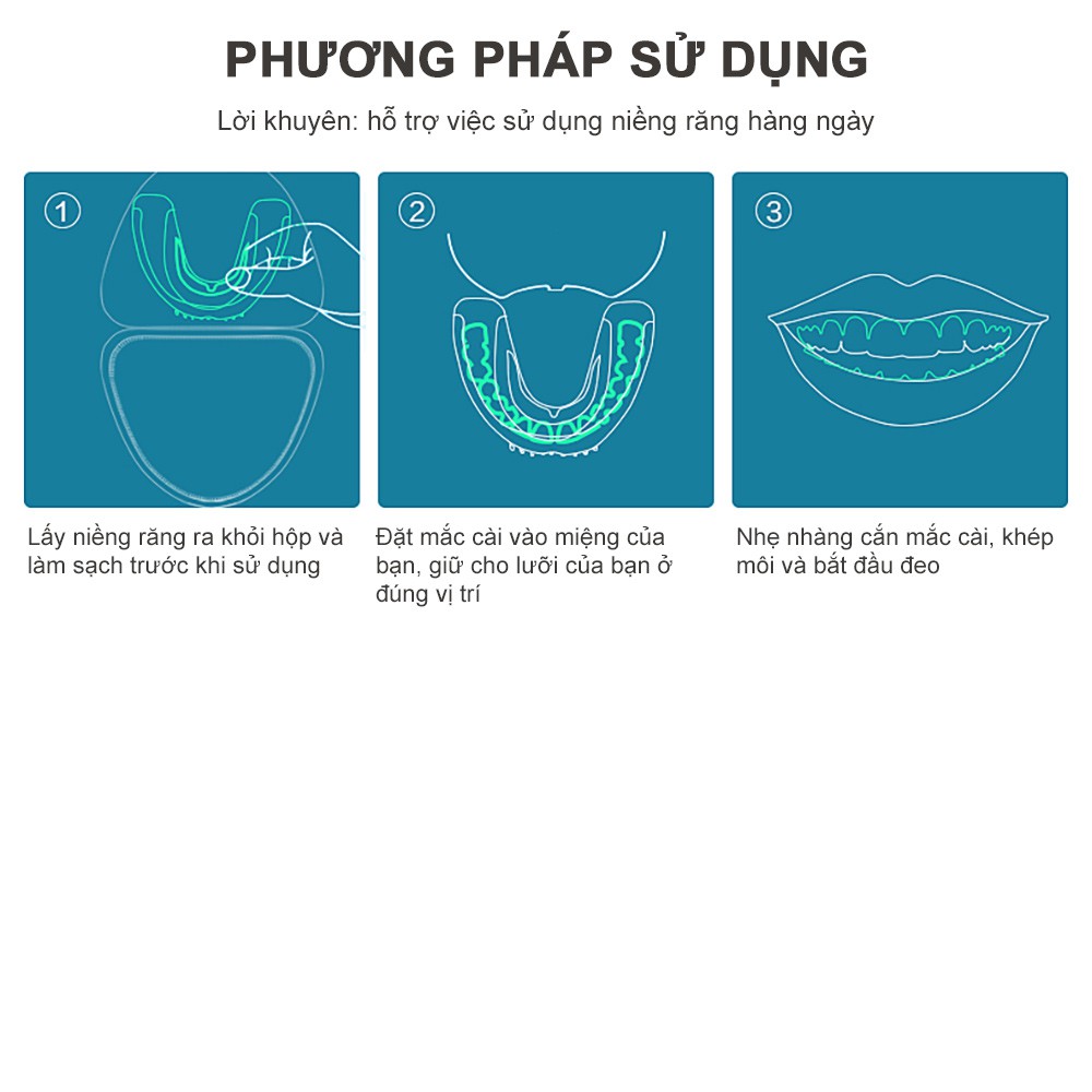  Dụng Cụ Chỉnh Nha Niềng Răng Cofoe Trong Suốt Bảo Vệ Răng Chống Mài Mòn