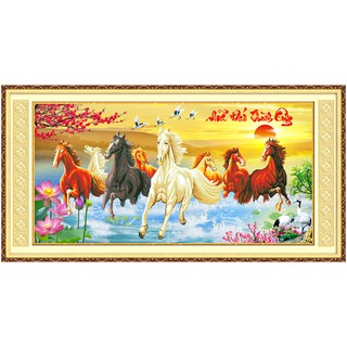 Tranh Thêu Chữ Thập 3D Mã Đáo Thành Công 222937 , EVA8549 (KHÁCH TỰ THÊU) KT:113X58CM