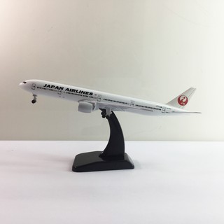 Mô hình máy bay kim loại hãng hàng không quốc gia Nhật Bản - Japan Airlines dòng Boeing 777 20cm món để tủ, kệ, bàn