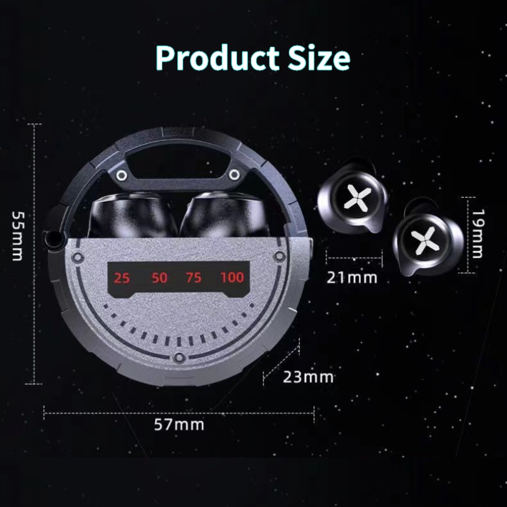 Tai Nghe Bluetooth Không Dây Jx60 Tai Nghe Chơi Game Tws Nhét Tai Tai Nghe Chống Ồn V5.3