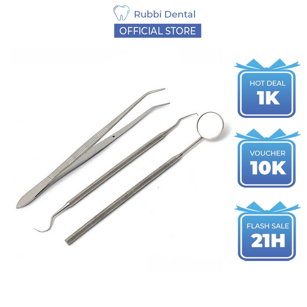 Bộ khám 4 chi tiết vệ sinh răng miệng dùng trong nha khoa