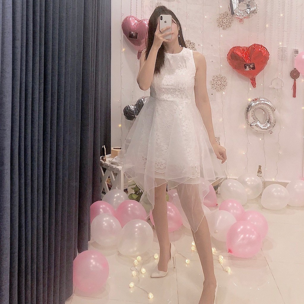 Đầm dự tiệc đính hạt dáng xoè sang trọng | BigBuy360 - bigbuy360.vn