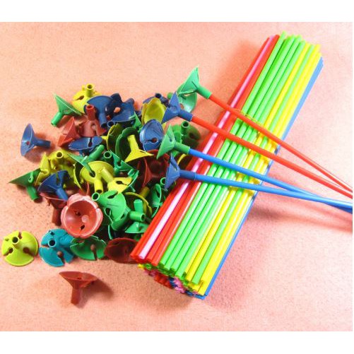 50 bộ QUE VÀ ĐẾ CÀI BÓNG CÓ MÀU SIZE NHỎ 0.5LI, CÂY CẦM BÓNG, PHỤ KIỆN BÓNG