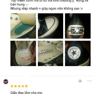 (Ảnh thật lót xanh) CV 70s 11 Đen đế trắng