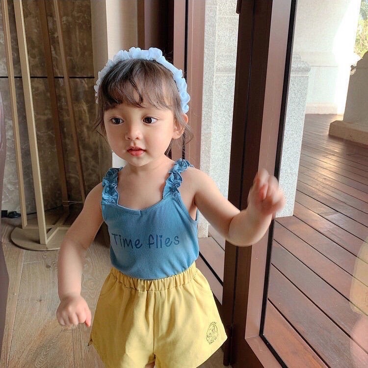 Lyvyshop - (Hàng đẹp) Áo dây thun gân nhún bèo dây siêu dễ thương cho bé từ 08-26kg
