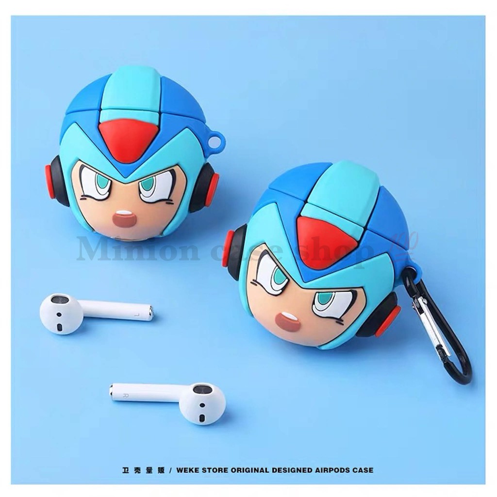 Ốp airpod/case airpod/bao airpod 1 và 2, tai nghe bluetooth i11,i12, i100, i9s... silicon 3D Rocman xanh cao cấp