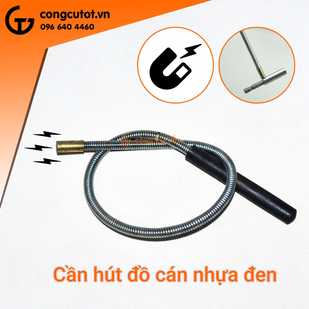 Cần nam châm hút đồ, ốc rơi cán nhựa