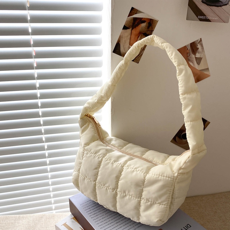 Túi Xách Đeo Vai Mùa Đông Đệm Bông Nylon Cotton Thời Trang Cho Nữ