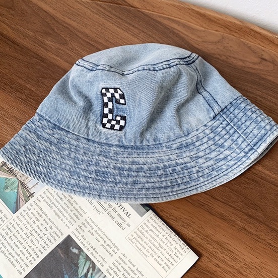 Nón Bucket Cao Bồi Vành Rộng Che Nắng In Chữ C Thời Trang Mùa Hè Mới Cho Nữ