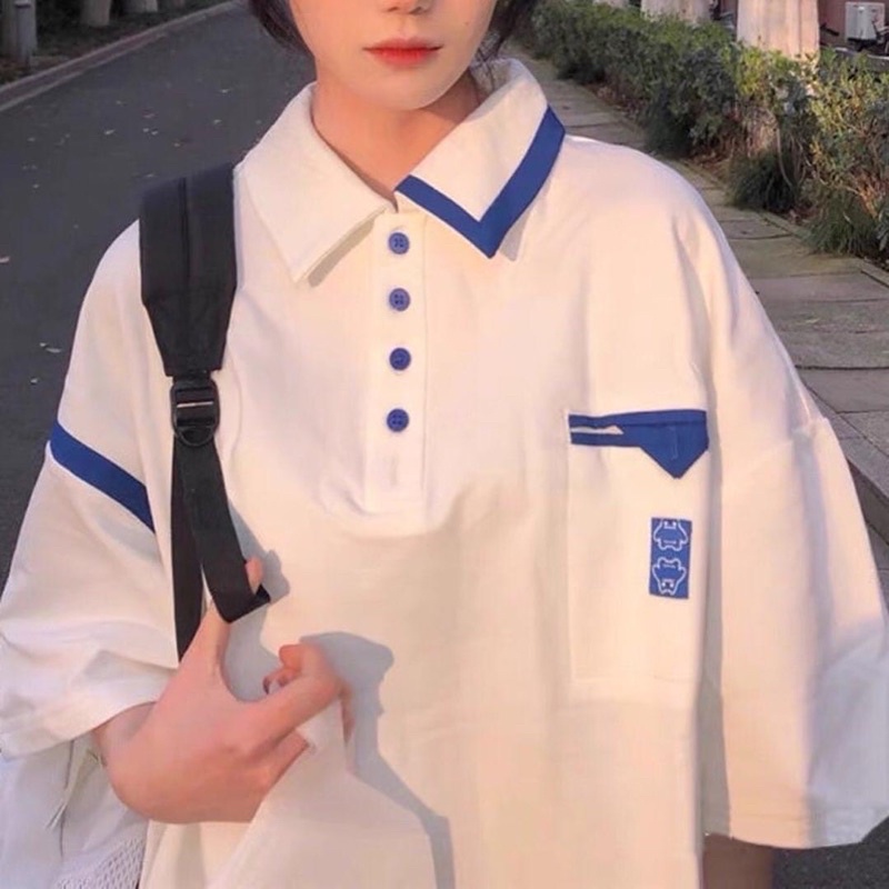 Set Đồ Bộ Nữ Quần Short Và Áo Polo MOMO Chất Da Cá Mềm Mịn Form Siêu Xinh - Yowol SG
