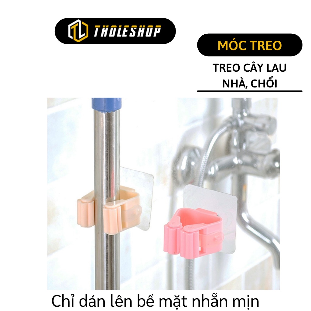 Móc Treo Cây Lau Nhà - Móc Dán Tường Giữ Chổi, Bàn Chải, Dụng Cụ Vệ Sinh Nhà Cửa 5472