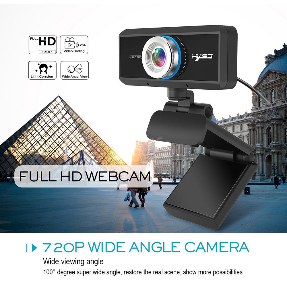 Webcam Hxsj S90 Hd Mic Usb3.0 2.0 720p Xoay 360 Độ