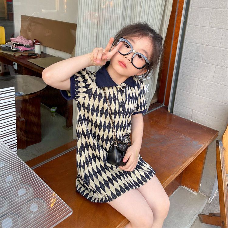 Aiyaya quần áo bé gái váy cotton tinh khiết cho bé gái váy polo phong cách hàn quốc