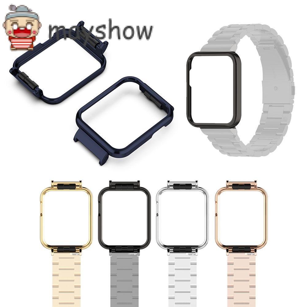 MAYSHOW New Case Adapter Bumper Metal Accessories Cover Smart Watch 18MM Band Protector/Multicolor