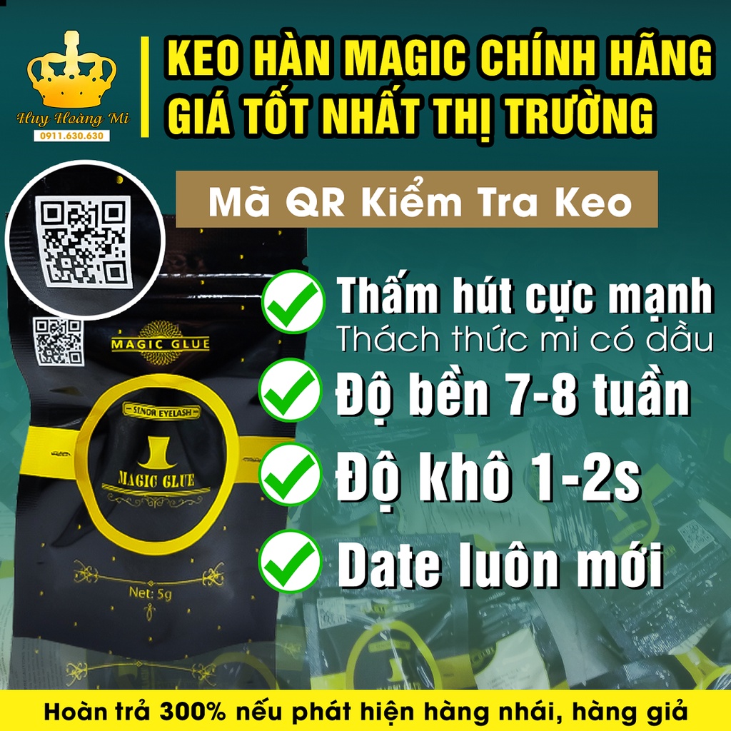 Keo Nối Mi Magic Chính Hãng Giá Rẻ Nhất, Keo Nối Mi Hàn Quốc, Dụng Cụ Nối Mi _ Huy Hoàng Mi