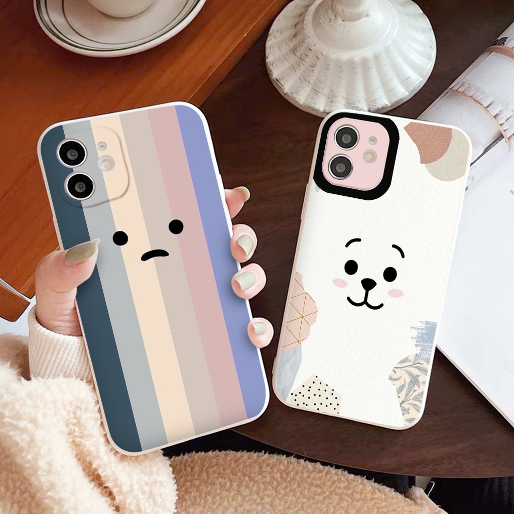 Ốp lưng iphone 13 pro max sọc màu biểm cảm ;) ốp bảo vệ camera vuông cạnh đủ mã 6 đến 11 12 13 promax tr211