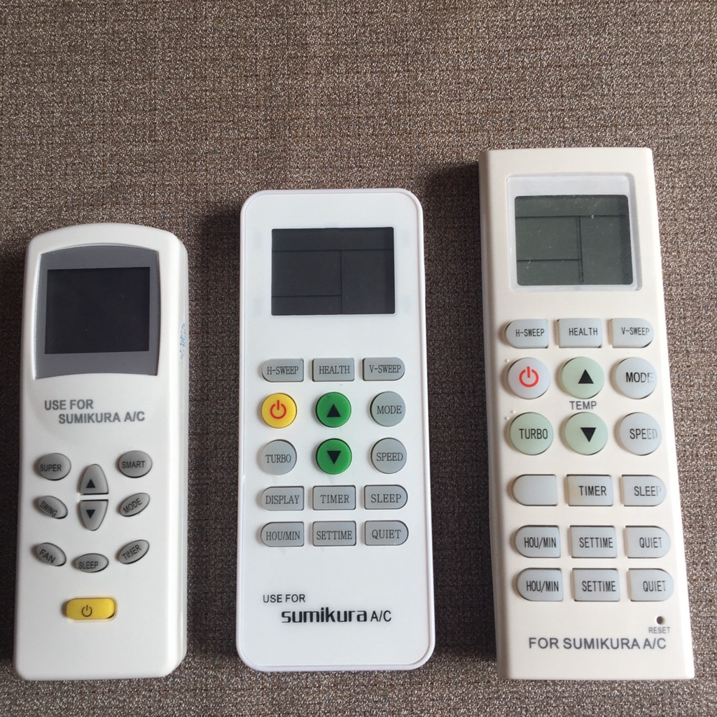Remote điều khiển điều hòa Sumikura các dòng 1 chiều và 2 chiều
