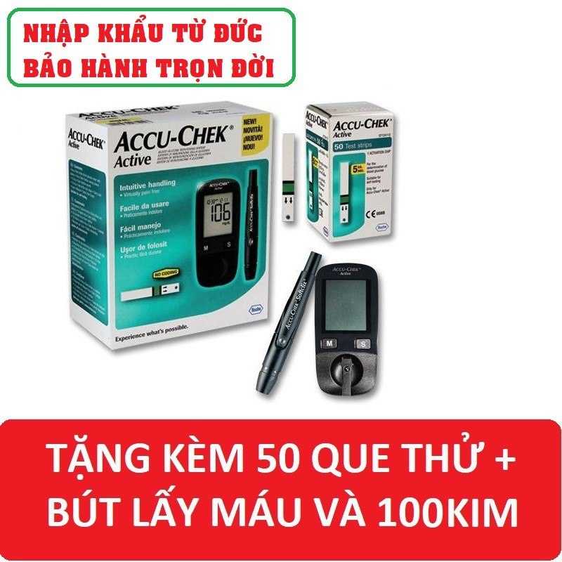 [Mã 159FMCGSALE giảm 8% đơn 500K] Máy đo tiểu đường Accu-Chek Active ( Chính hãng bảo hành trọn đời )