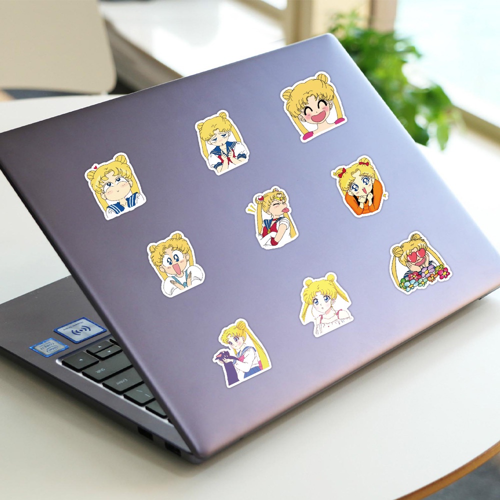 Sailor Moon Miếng Dán Hoạt Hình Thủy Thủ Mặt Trăng Có Đèn Led Trang Trí Điện Thoại