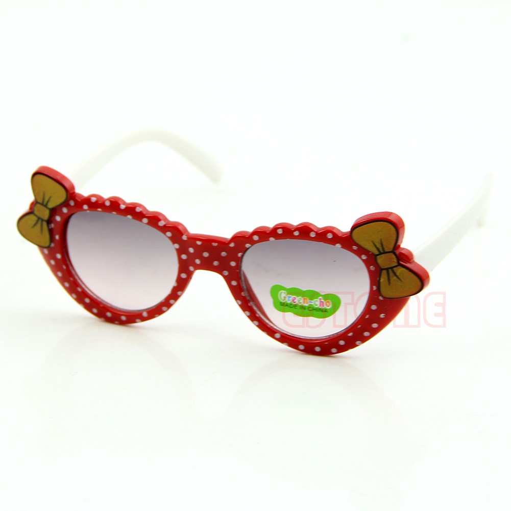 Lovely Bébé Garçons Filles Lunettes De Soleil Pour Enfants Verre Noeud UV 400