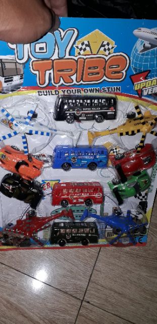 Bộ 12 xe và trực thăng bằng nhựa chạy chớn ms634