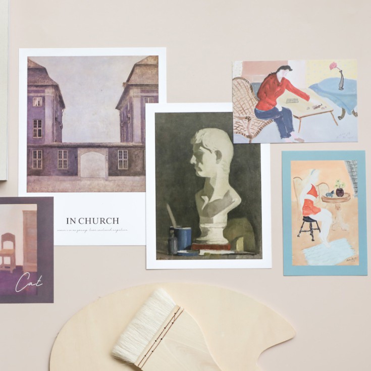 Postcard trang trí nội thất decor chụp ảnh phong cách Scandinavian Châu Âu