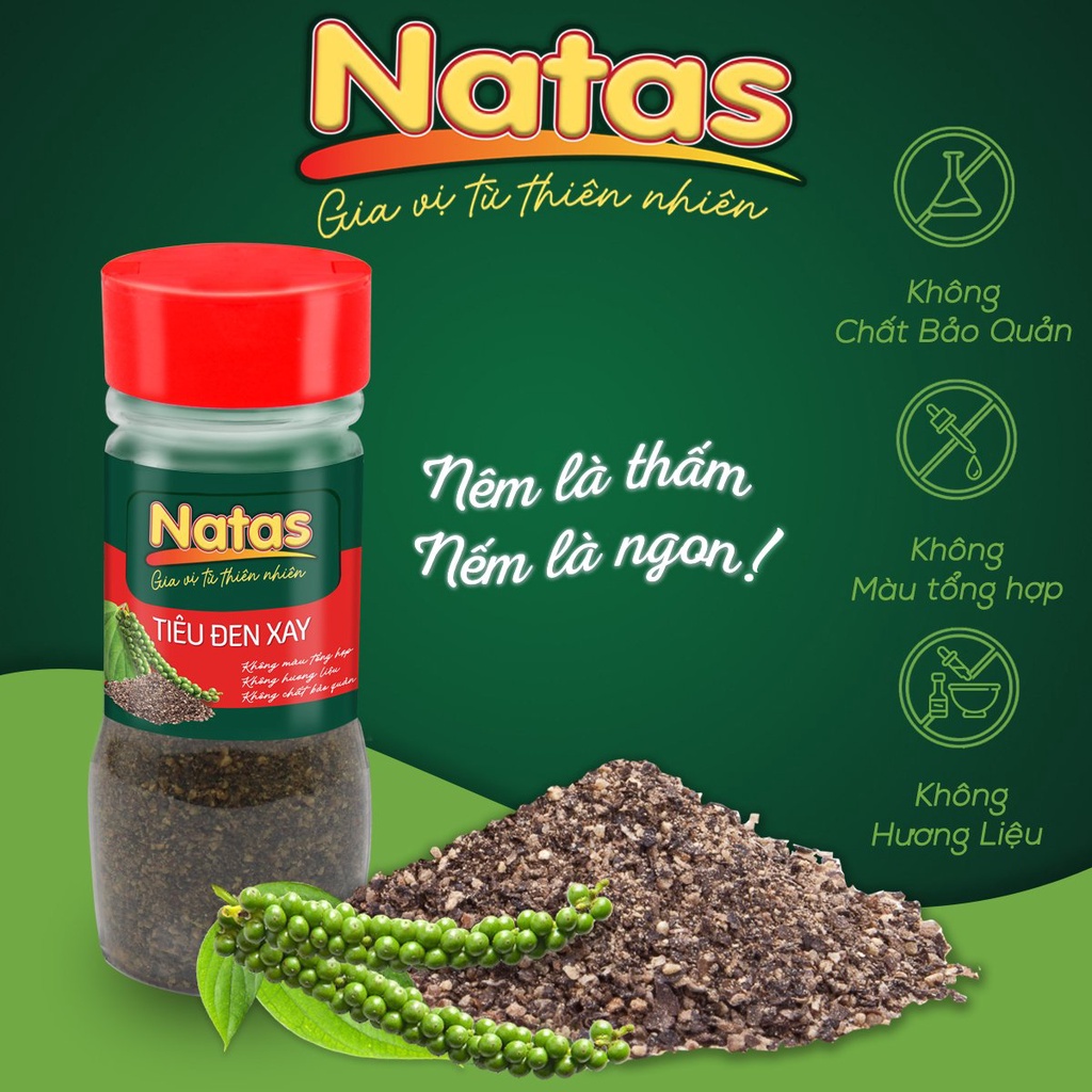 Bột tiêu đen xay Natas Hũ 55gr