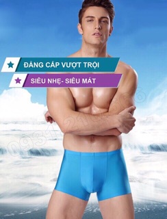 [SIÊU XỊN] Quần Sịp Đùi Nam Đúc Su Thun Lụa Ép Lạnh Không Viền Hằn Siêu Mát Siêu Thoáng HOT Bikini { K301 }