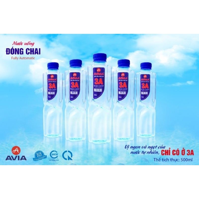 Thùng 24 chai nước uống đóng chai Avinaa 3A ngon ngọt vị nước mưa tự nhiên 500ml/ 350ml
