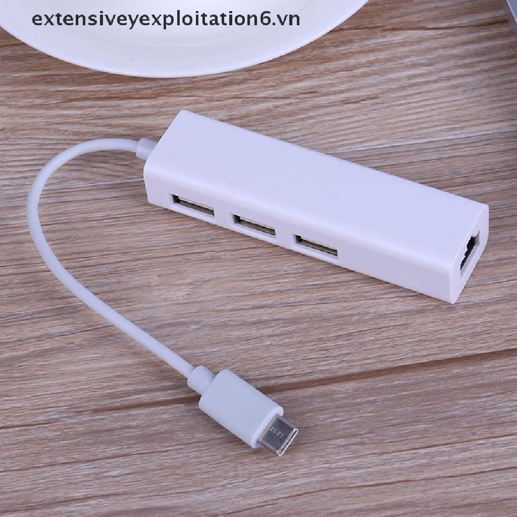 Cổng cáp mạng chuyển đổi Hub / E6VN / / USB-C USB 3.1 sang USB RJ45 Ethernet Lan thích hợp cho Macbook / PC
