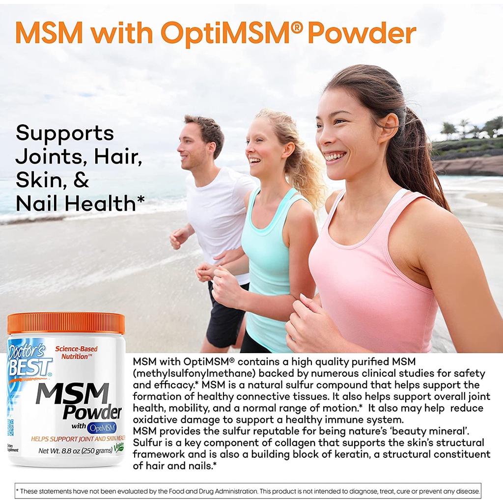 Bột MSM Doctor's Best MSM Powder with OptiMSM 250g
