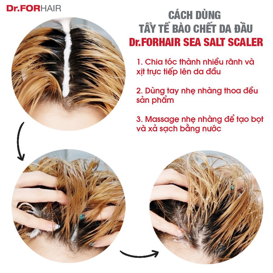 Muối biển tẩy tế bào da chết da đầu, tóc giảm gàu Dr.FORHAIR/Dr For Hair Sea Salt Scaler 50g