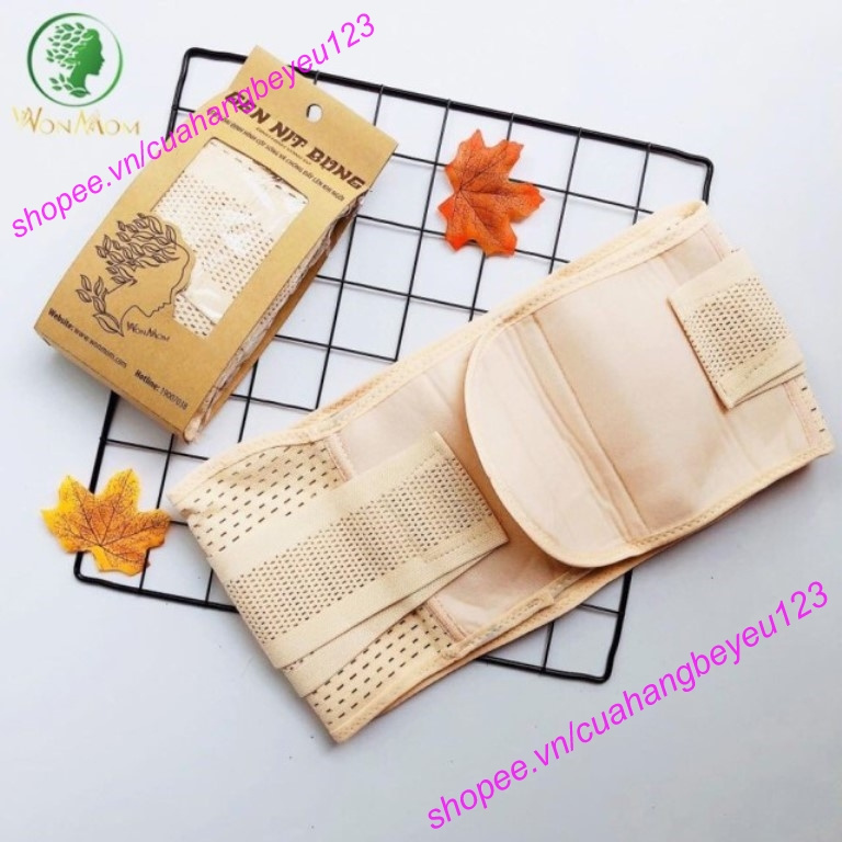 LIỆU TRÌNH GIẢM EO SAU SINH MUỐI THẢO DƯỢC WONMOM (2 Muối giảm eo + 1 Đai quấn muối +  Dầu gừng + 1 Gen nịt bụng)