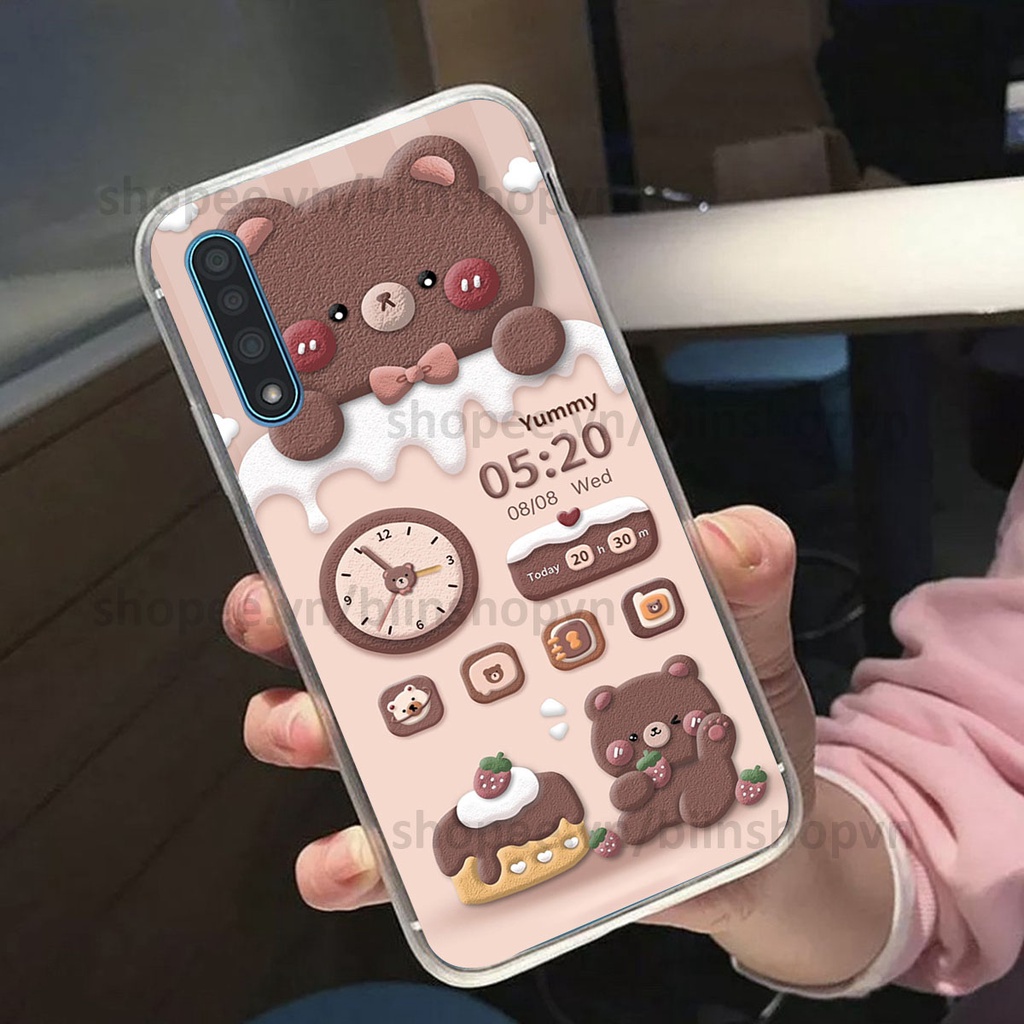 Ốp Vsmart Live in 3D icon gấu nổi siêu xinh, siêu đáng yêu, cá tính phong cách