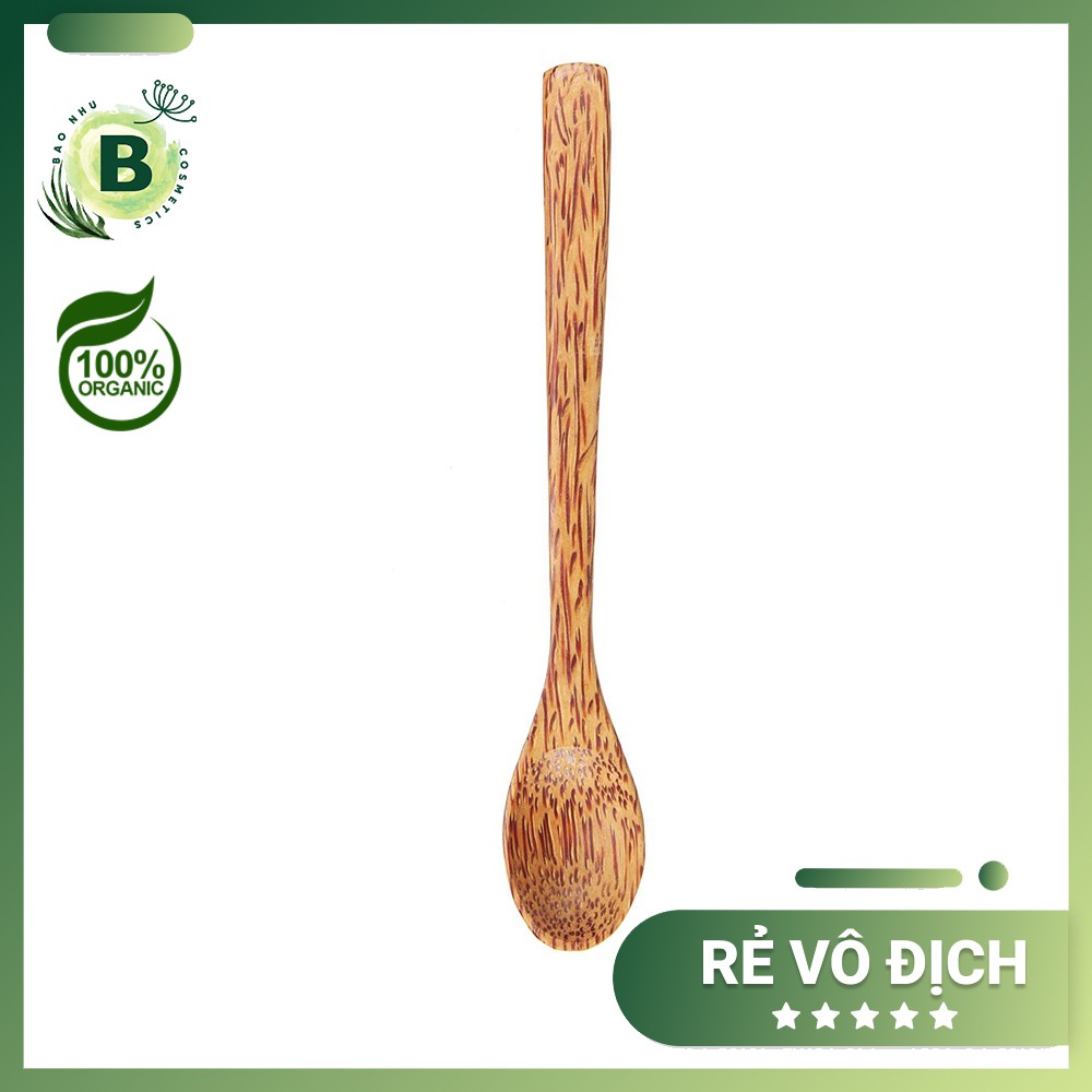 Muỗng Gỗ Dừa Tự Nhiên 17cm - Hàng Việt Nam Xuất Khẩu - Không hóa chất