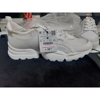 GIày hiệu hiệu Bershka đồng thương hiệu Zara sneaker trắng lưới