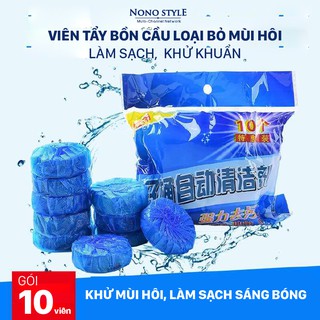 10 Viên tẩy bồn cầu, thả toilet, diệt vi trùng, khử mùi nhà vệ sinh tiện dụng (1 Gói 10 Viên)