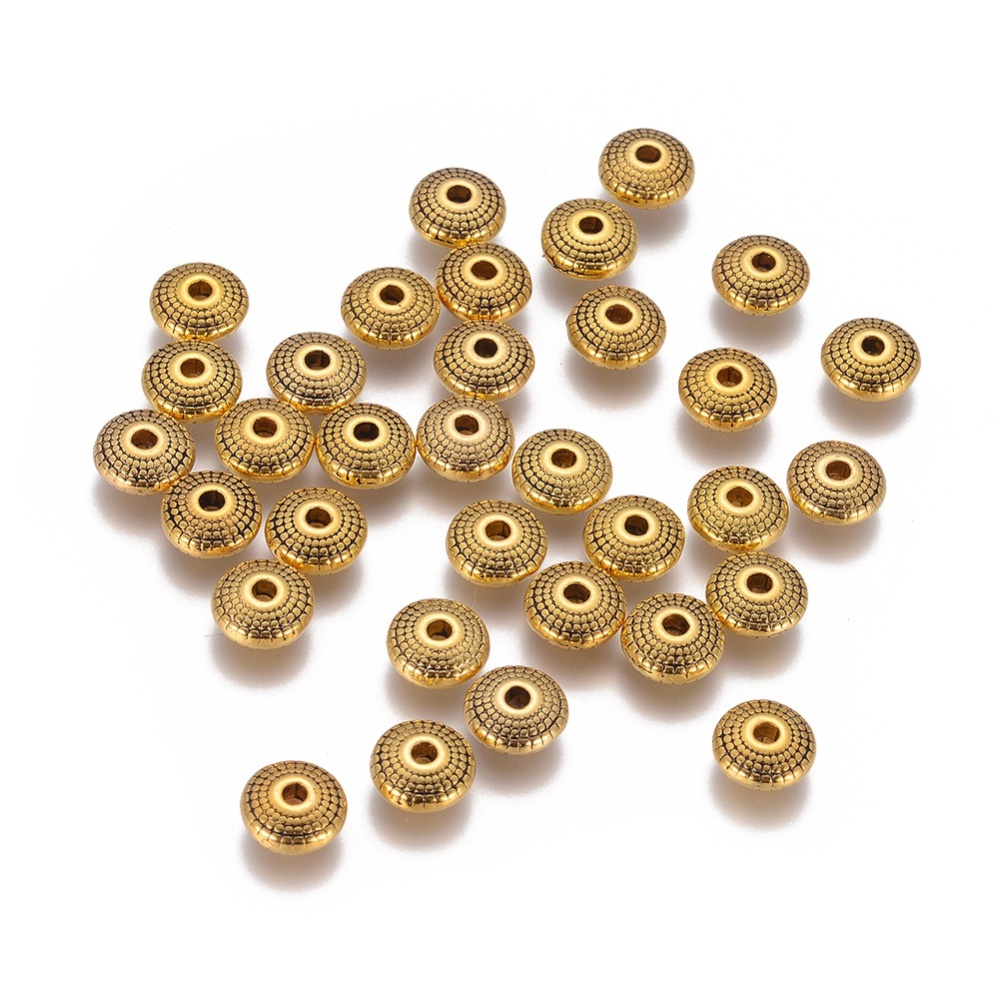 Set 20~200 Hạt Kim Loại Xỏ Lỗ 5x3mm: 1.5mm Tự Làm Trang Sức