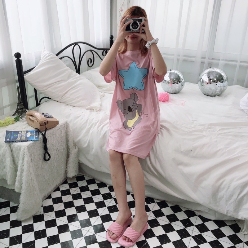 [VIDEO THẬT] Đầm Mặc Nhà Đáng Yêu Cho Nữ, Đầm Ngủ Vải Mềm Mát | BigBuy360 - bigbuy360.vn