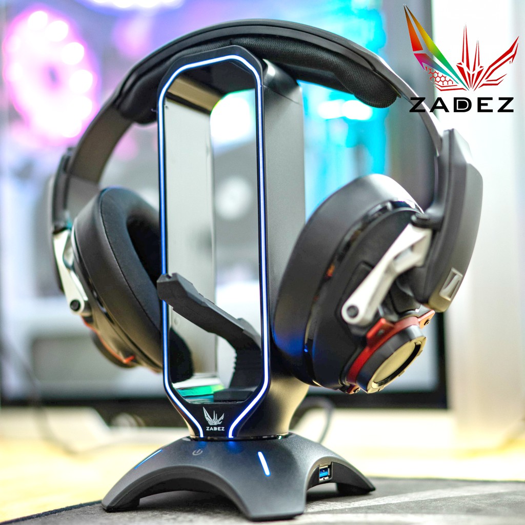 Giá Treo Tai Nghe Gaming Led RGB kiêm Hub USB 3.0 ZADEZ ZHS-701G