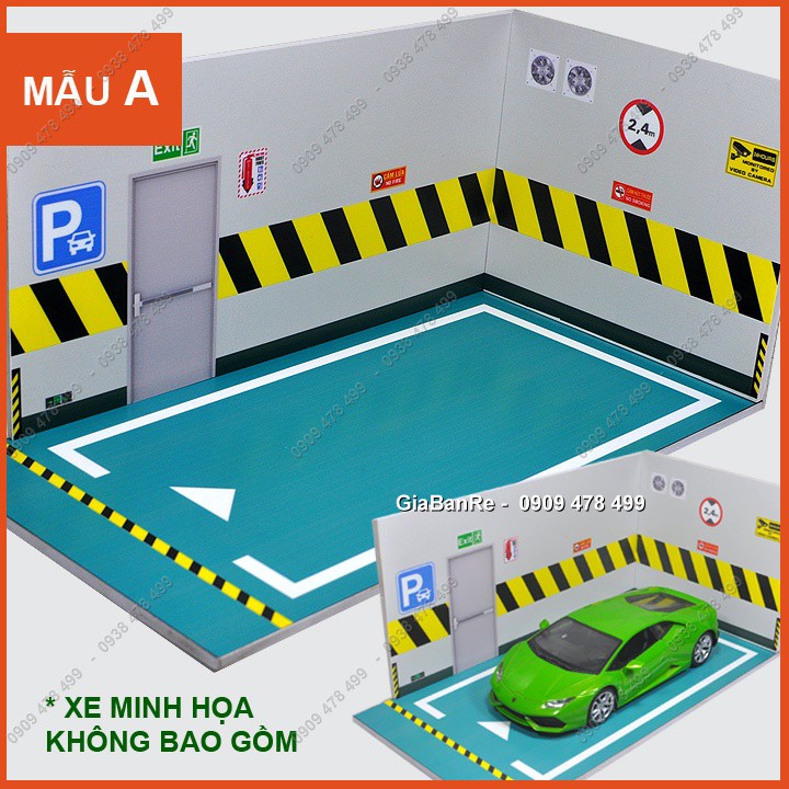 Mô Hình Handmade Garage Xe Tỉ Lệ 1:24 - Hầm Xe Hoặc Thương Hiệu Xe  - 7047