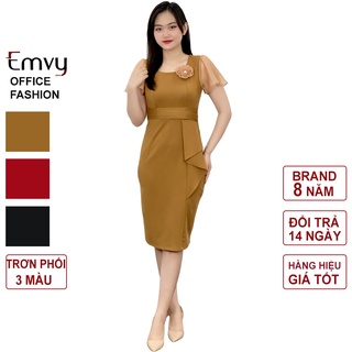Đầm công sở dáng body, chất liệu umi, dày dặn, thoáng mát B82 Emvy