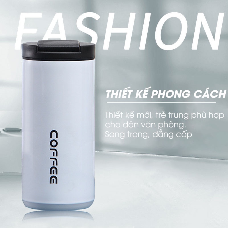 Ly GIữ Nhiệt Coffee Đa Năng Trụ Tròn FANTASTIC - Bình Giữ Nhiệt Dung Tích 400ml